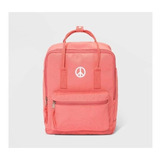 Mochila Escolar Niñas Color Rosa Peace And Love Art Class