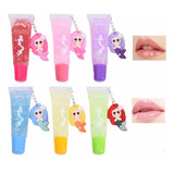 Pack De 6 Brillo Labial Lip Gloss De Labios Glitter