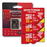 3x Memoria Sd 32gb C 10 U1 Serie Vortex Amitosai Mts-rocket