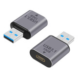 Adaptador Usb C  Hembra A Usb 3.1 Macho De 10 Gbps.