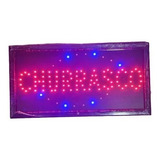 Letreros Led Luminoso Churrasco 48x25cm + 20 Chips Wom