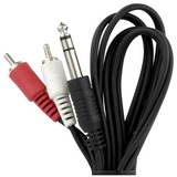 Cabo P10 Stereo Para 2 Rca 1,5 Metros Lelong Le-3097 Lelong Cor Preto