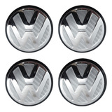 4 Centros Rin Vw 56mm Vento Polo Golf Jetta 1993-2019 Gris