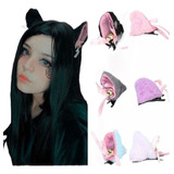 Orejas De Gato Gata Felpa Kawaii Cosplay Pinches Cabello 