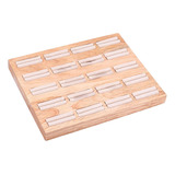 Bandeja Para Anillos Con 20 Ranuras, Decorativa, De Madera,