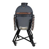 Parrilla Kamado Grill Ahumador 18 P Negro C/ruedas + Funda