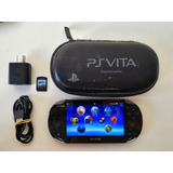 Ps Vita Fat Negra + Funda, Juego Y Cargador - Leer