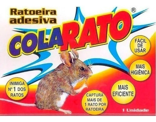 Kit 5 Unidades Ratoeira Adesiva Cola Rato Pragas Aranhas