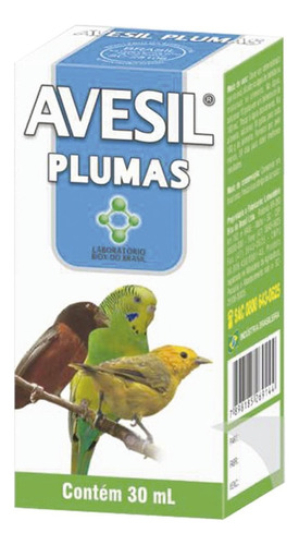 Avesil Plumas - 30ml - Suplem. Vitam. Para Aves Ornamentais