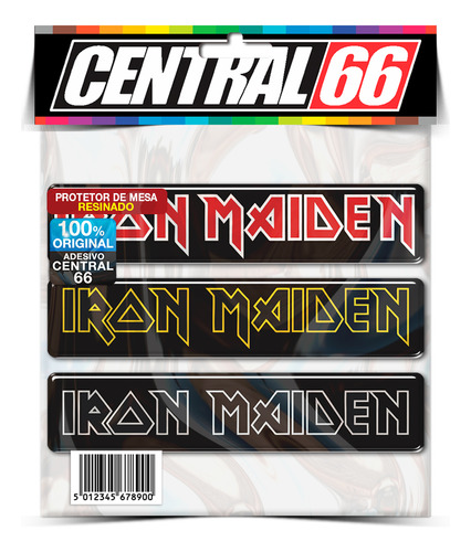 Adesivo Musica Banda Iron Maiden Logos Resinado
