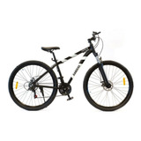 Mountain Bike Randers Bke-2129 L Frenos De Disco Mecánico Cambios Shimano Tz500 Color Negro/blanco Con Pie De Apoyo  