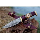 Handcraft Goods Hecho A Mano Damasco Caza Boiwe Cuchillo Cam