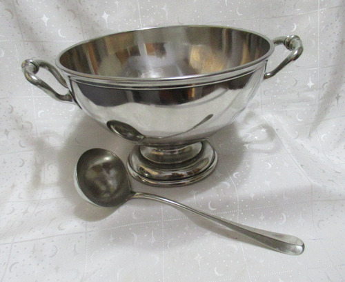 Antiguo Bowl Ponchera Berndorf Nickel Pur Cucharón Berndorf