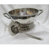 Antiguo Bowl Ponchera Berndorf Nickel Pur Cucharón Berndorf