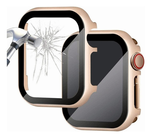 Glass +case Para Apple Watch Case Series Se 6 5 4 3 2, Metal