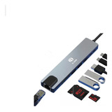 Adaptador Usb C/hdmi Lan Sd 8 En 1 Para Macbook iMac Pro Air