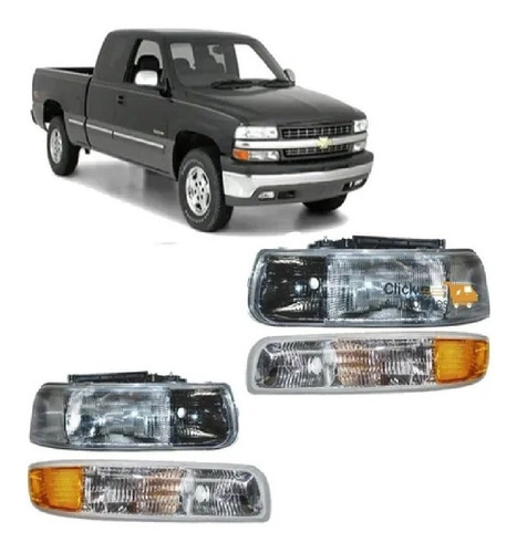 Par Faros Cuartos Suburban Silverado 2000 2001 2002 Normal