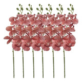 Kit 6 Orquídea Rosa Galho 1m Para Arranjo Flores Artificiais
