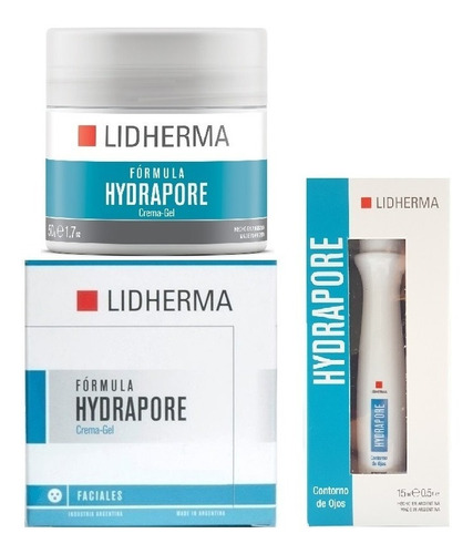 Hydrapore Crema Gel + Contorno De Ojos Hialuronico Lidherma 