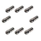 100 Conectores Rg6 Rg59 F Crimpeables Para Cable Coaxial