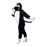 Pijama Macacão Kigurumi Adulto Frajola Gatinho Oficial