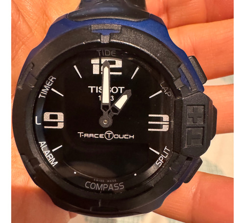 Reloj Tissot 1853 T-race Touch Hombre Azul Oscuro Con Negro