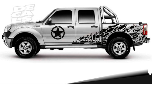 Calco Ford Ranger Calavera Army 2011-2012 Juego Completo