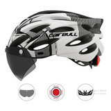 Capacete Ciclismo Mtb Com Viseira Magnética Led Ultraleve