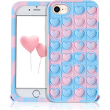 Funda Para iPhone 6 / 6s / Se 2020 / 7 / 8 Corazones Pop It