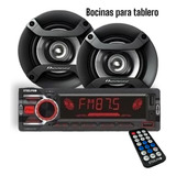 Paquete Estereo Usb Aux Bt Mas Bocinas 4 Pulgadas Pioneer