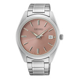 Reloj Seiko Sur523p1 Acero 100m Hombre Agente Liniers Color De La Malla Plateado Color Del Bisel Plateado Color Del Fondo Rosa