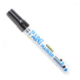 3x Caneta Permanente Paint Marker Cks Preto Pinta Rejunte