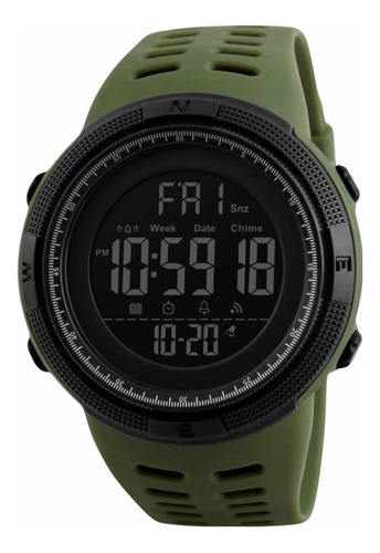 Reloj Táctico Multiuso Skamei Digital Verde