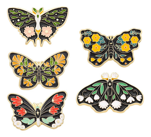 5 Uds Broche De Mariposa Pin Hombres Mujeres Decoración