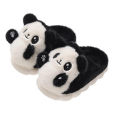 Bonitas Zapatillas De Invierno Con Forma De Panda Con Dibujo