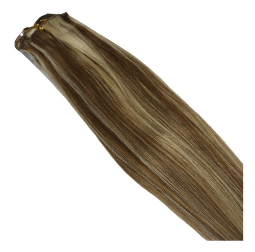 Cortina Cabello Clip On 24in Luces 100% Natural Humana Remy