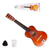 Mini Violão Infantil Acústico Cordas De Aço 43cm Brinquedo