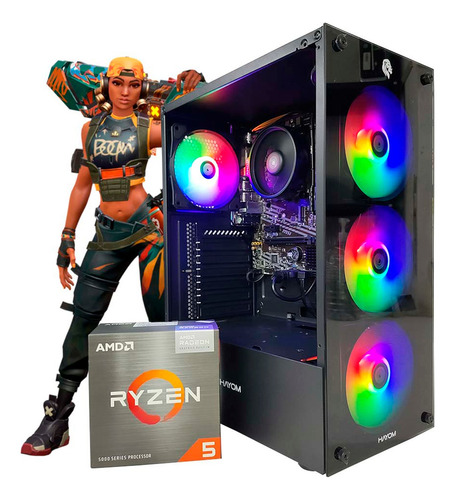 Pc Gamer Ryzen 5 5600g, 16gb Ddr4, Ssd 480gb, Vega 7