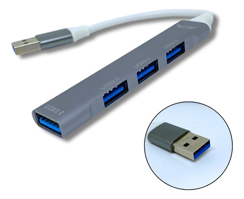 Hub Cabo Usb 3.0 Extensor 4 Portas High Speed Hd Pen Drive