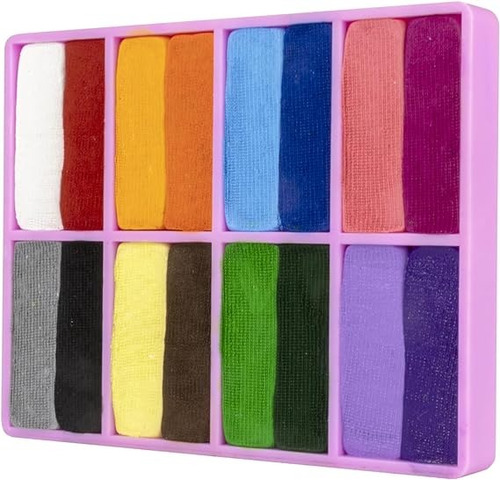 Colibrix Maquillaje Paletita Duos Base De Agua Arcoiris 