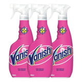 Kit Com 3 Tira Manchas Vanish Borrifador Pré Lavagem 500ml