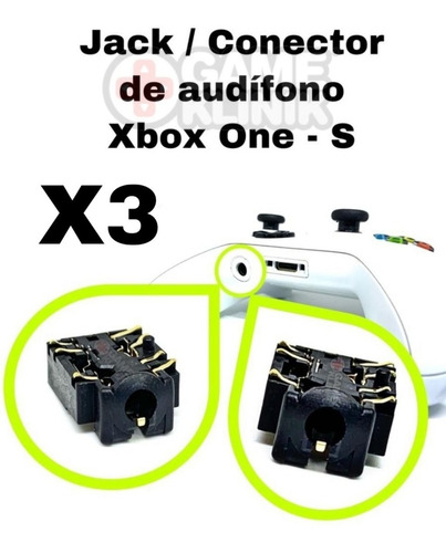 3 X Puerto Conector Auricular Jack Control Xbox One 3ra Gen