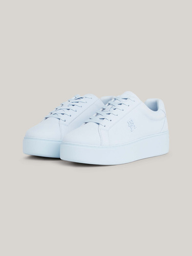 Tenis Azul De Plataforma En Nobuk De Mujer Tommy Hilfiger