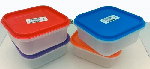 Taper Contenedor Hermetico De Plastico Con Tapa 1lt 12x12cm Color Multicolores