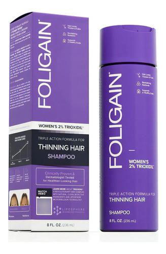  Foligain Shampoo Triple Acción Para Mujeres Con 2% Trioxidil