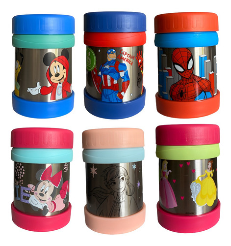 Termo De Comida 350ml Disney Keep Acero Inox Niños Niñas