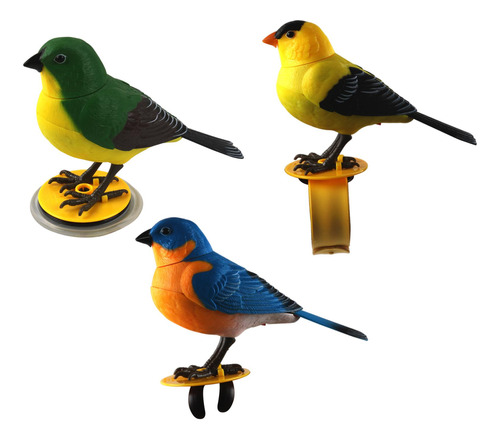 Controle De Voz Simulado De 3 Peças Musical Bird Sing Electr
