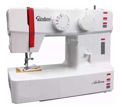 Maquina De Coser Godeco Activa 9 Diseños Recta Color Blanco