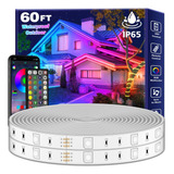 Tira De Luces Led Impermeables Exterior De 60 Pies, Luc...