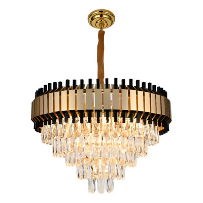Lampara Candil Moderno Gold De Lujo 60cm Cristal K9 Benkel Color Dorado | Meses sin interés